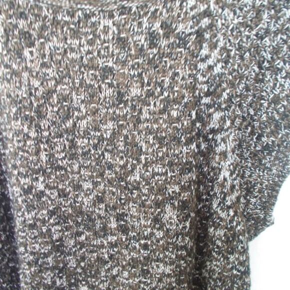Kim Rogers Brown & White Knit Sleeveless Sweater Cardigan Sz XL - Picture 3 of 6